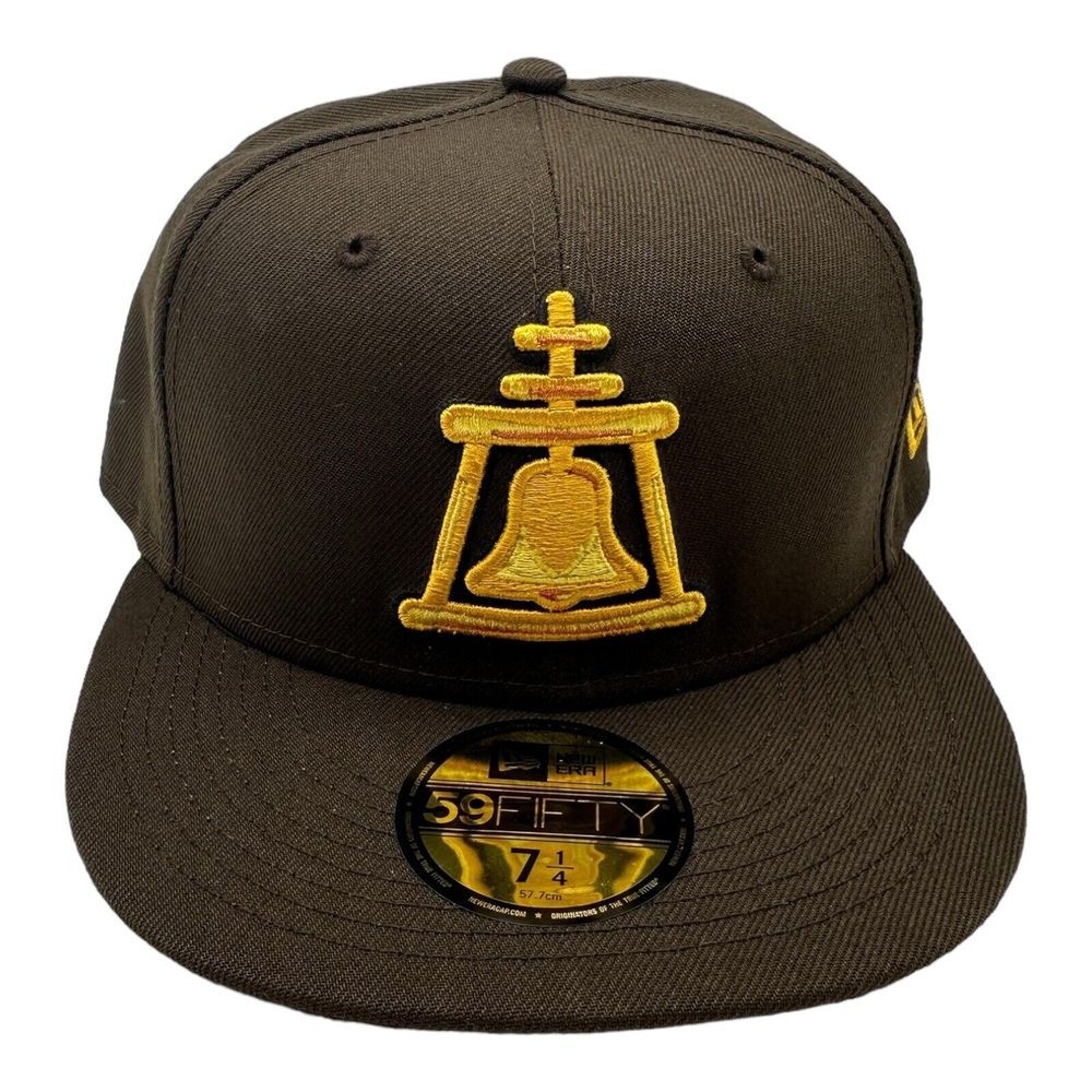 New Era 59Fifty Inland Empire 66ers Brown Fitted‎ Hat Cap MiLB Baseball Sz 7 1/4